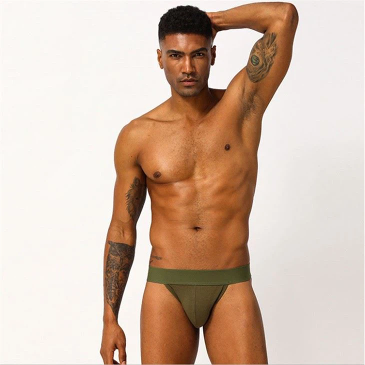 olive color mens underwear Men's Jockstrap Underwear Sexy Cotton Athletic Supporter Briefs Fashion Shorts Gay Thong
